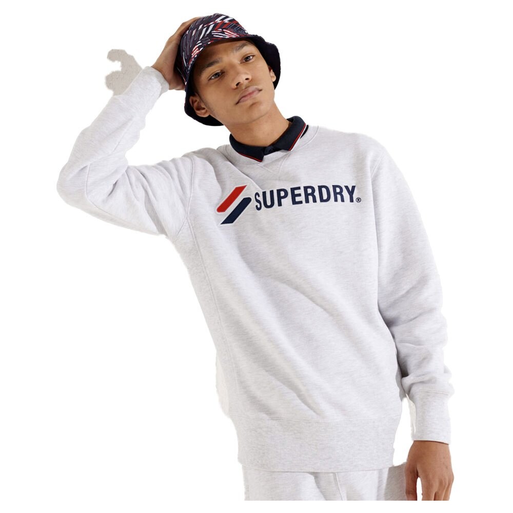 

Толстовка Superdry Sportstyle Applique Crew, белый