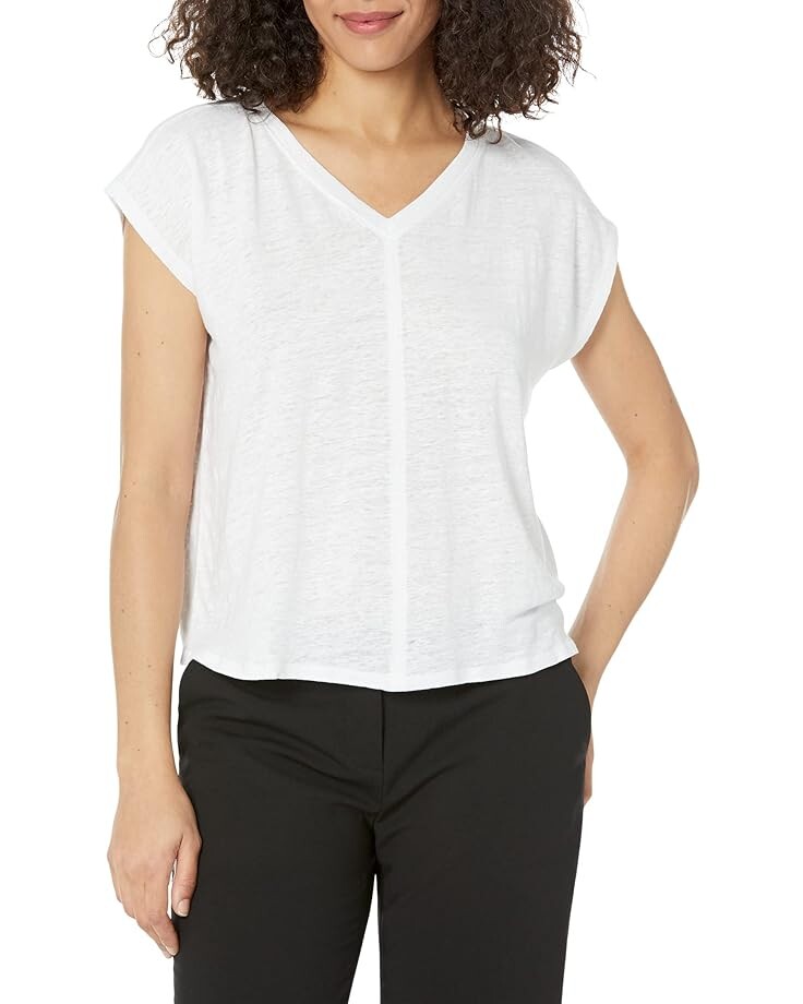 

Футболка Eileen Fisher V-Neck Square, белый