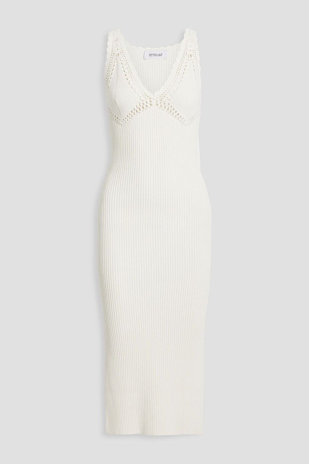

Платье миди Valencia крючком из смесового хлопка DEREK LAM 10 CROSBY, белый