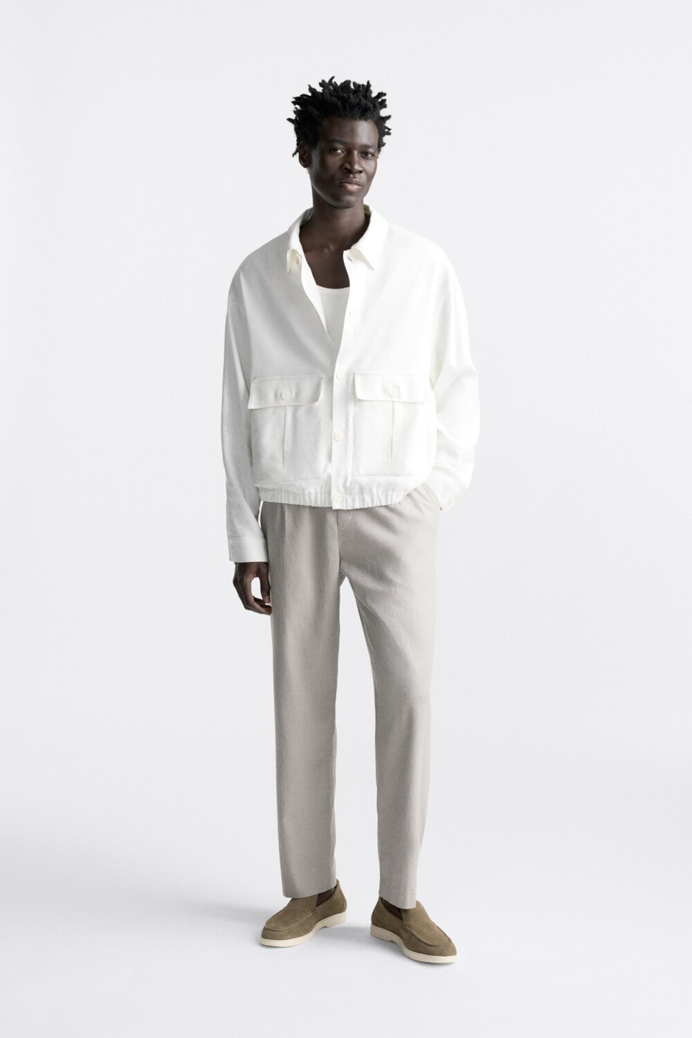 

Спортивные лоферы из замши с разделками Zara, темно-коричневый