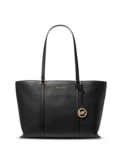 Большая кожаная сумка-тоут Temple Michael Kors, цвет Black большая кожаная сумка тоут kensington michael kors золото