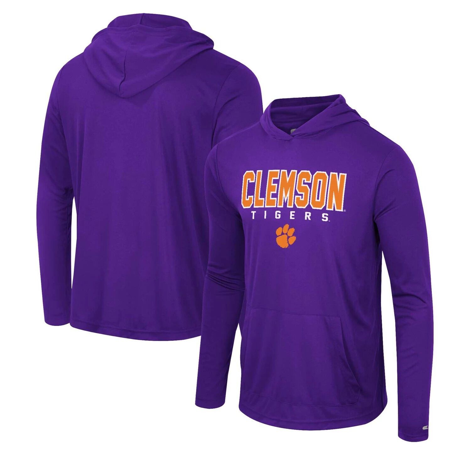 

Мужская фиолетовая футболка с длинным рукавом Clemson Tigers Team Color Rival Colosseum, Фиолетовый