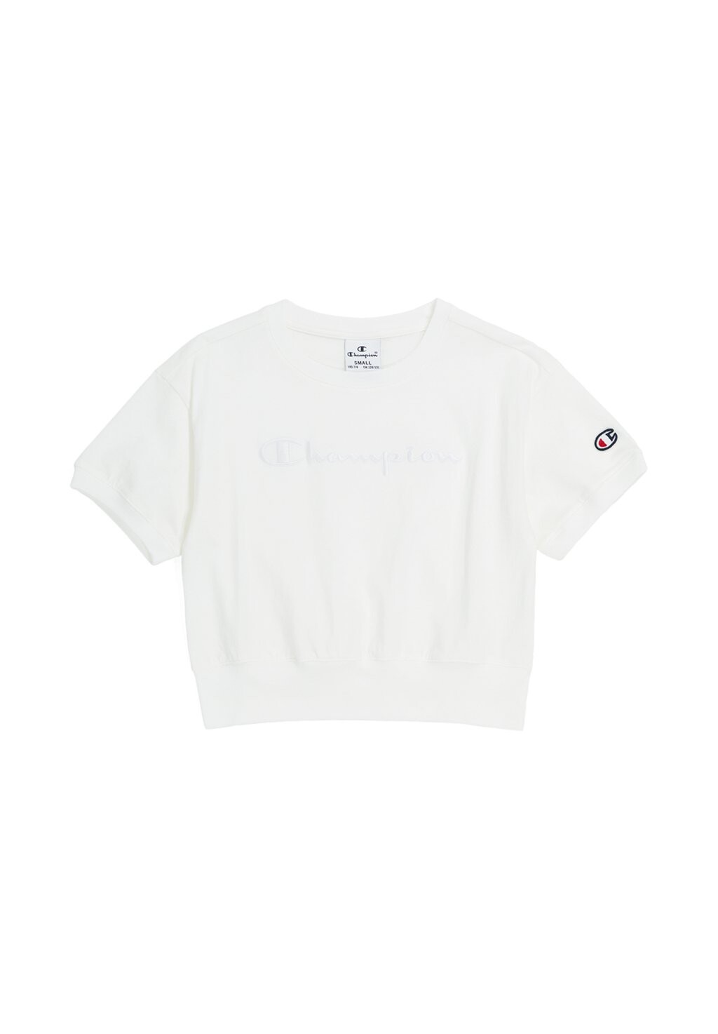 

Футболка с принтом CREWNECK CROP ICONS Champion, цвет white