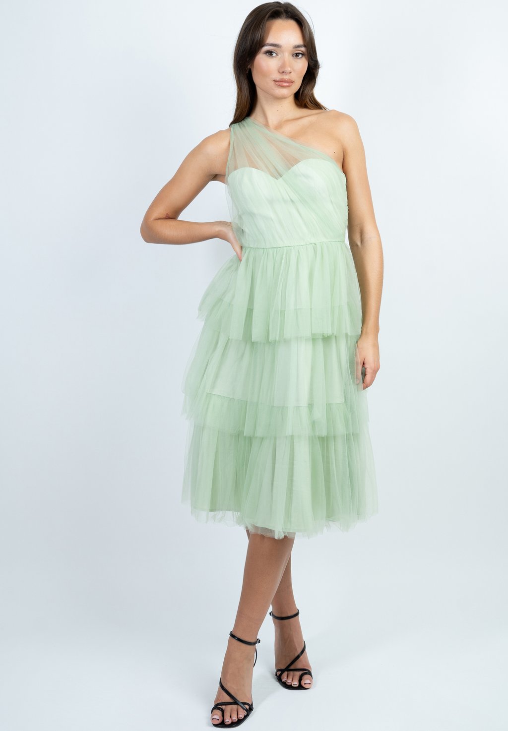 Элегантное платье Skirt & Stiletto, шалфейно-зеленый