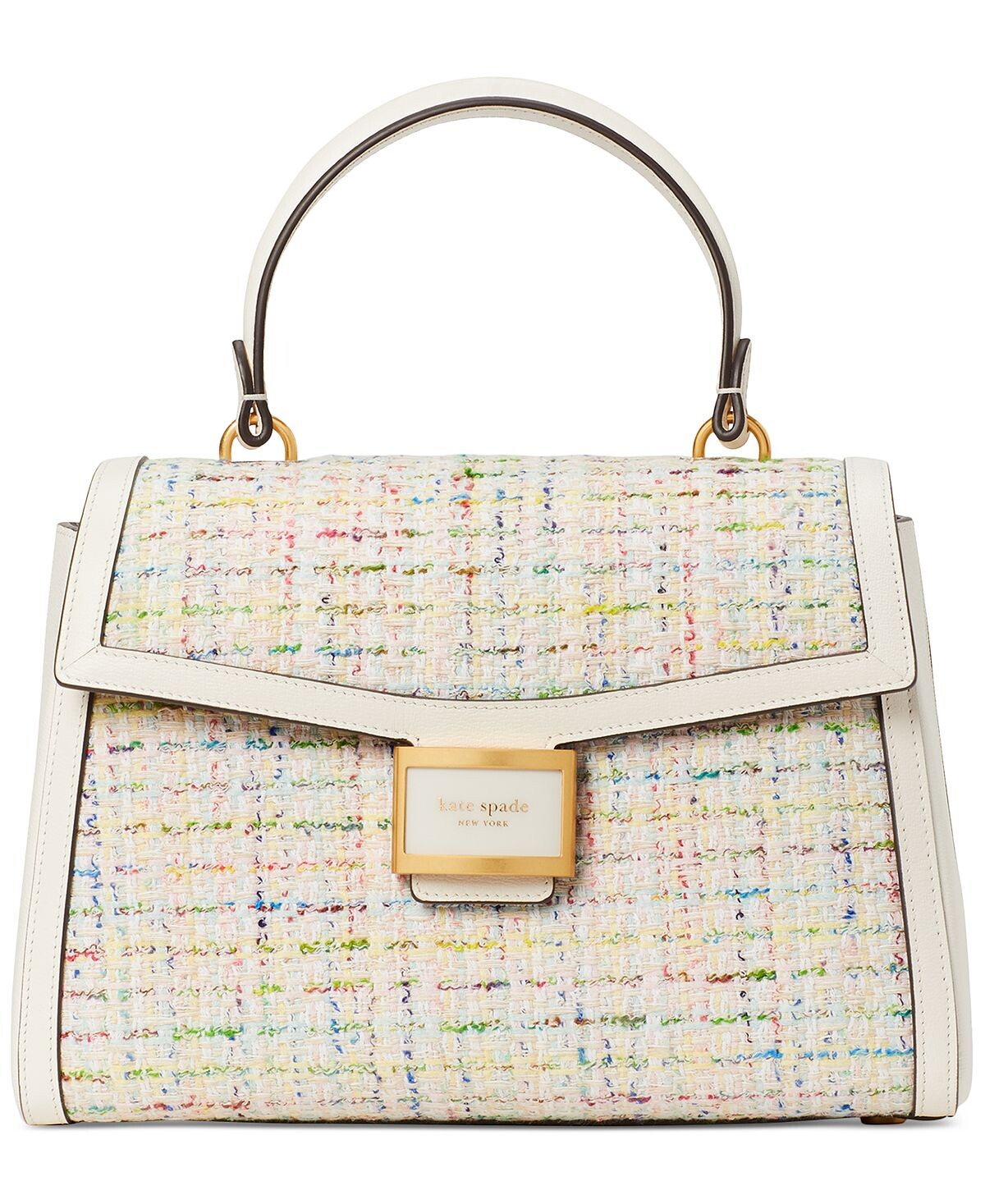 

Маленькая твидовая сумка-портфель Katy с ручкой сверху kate spade new york