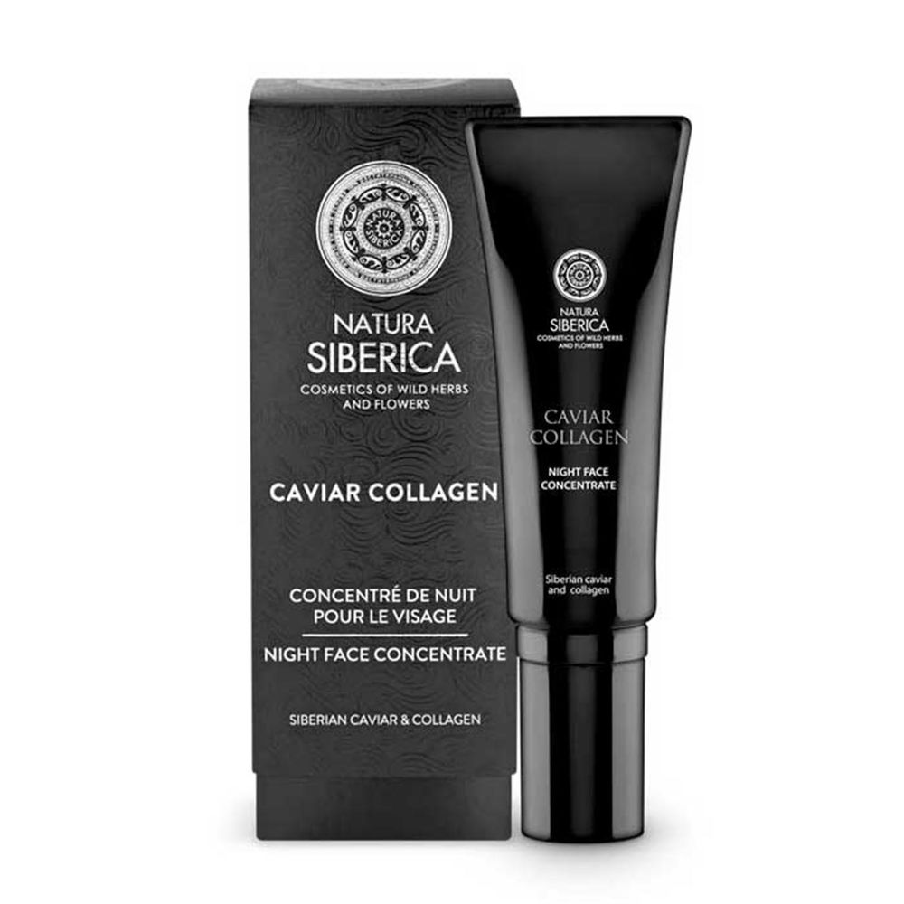 Крем против морщин Caviar collagen crema facial concentrada de noche antiedad Natura siberica, 30 мл цена и фото