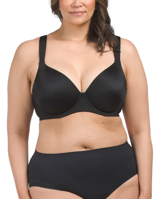 

Бюстгальтер-футболка для полной фигуры с удобными бретелями Dreamfit, черный