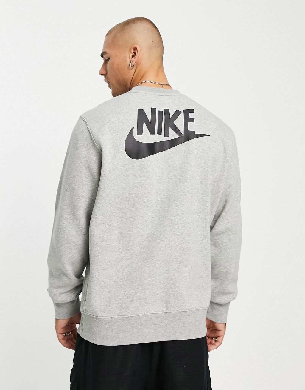 

Толстовка с круглым вырезом Nike «Have a Nike Day» темно-серого цвета вереска, Серый