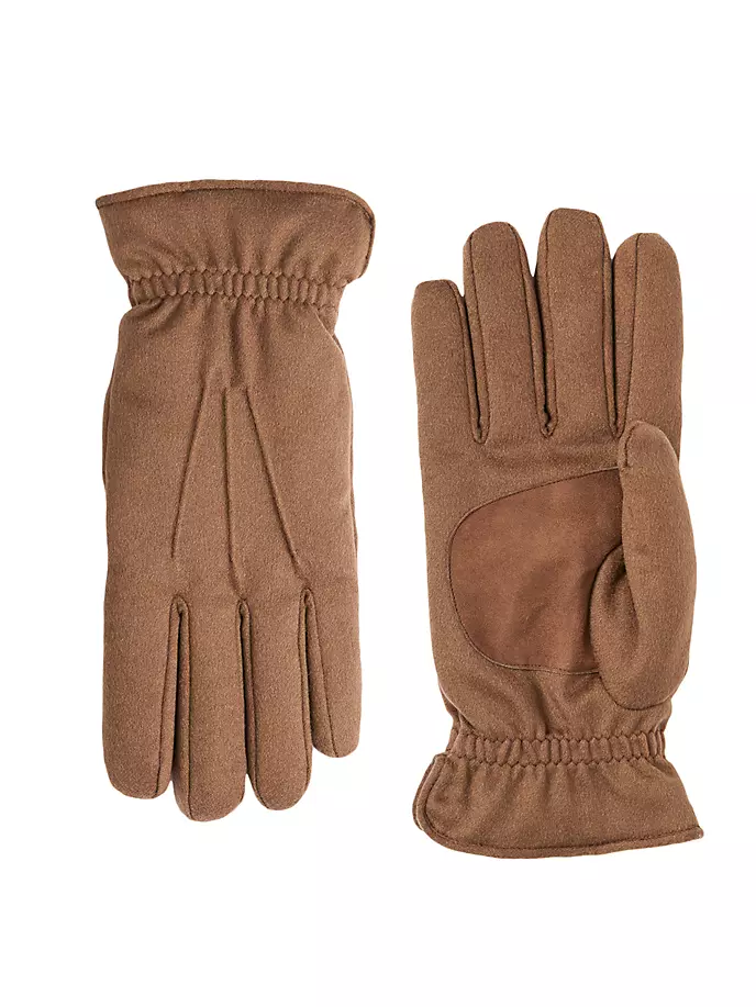 

Перчатки Ashford из кашемира и замши Loro Piana, цвет chestnut