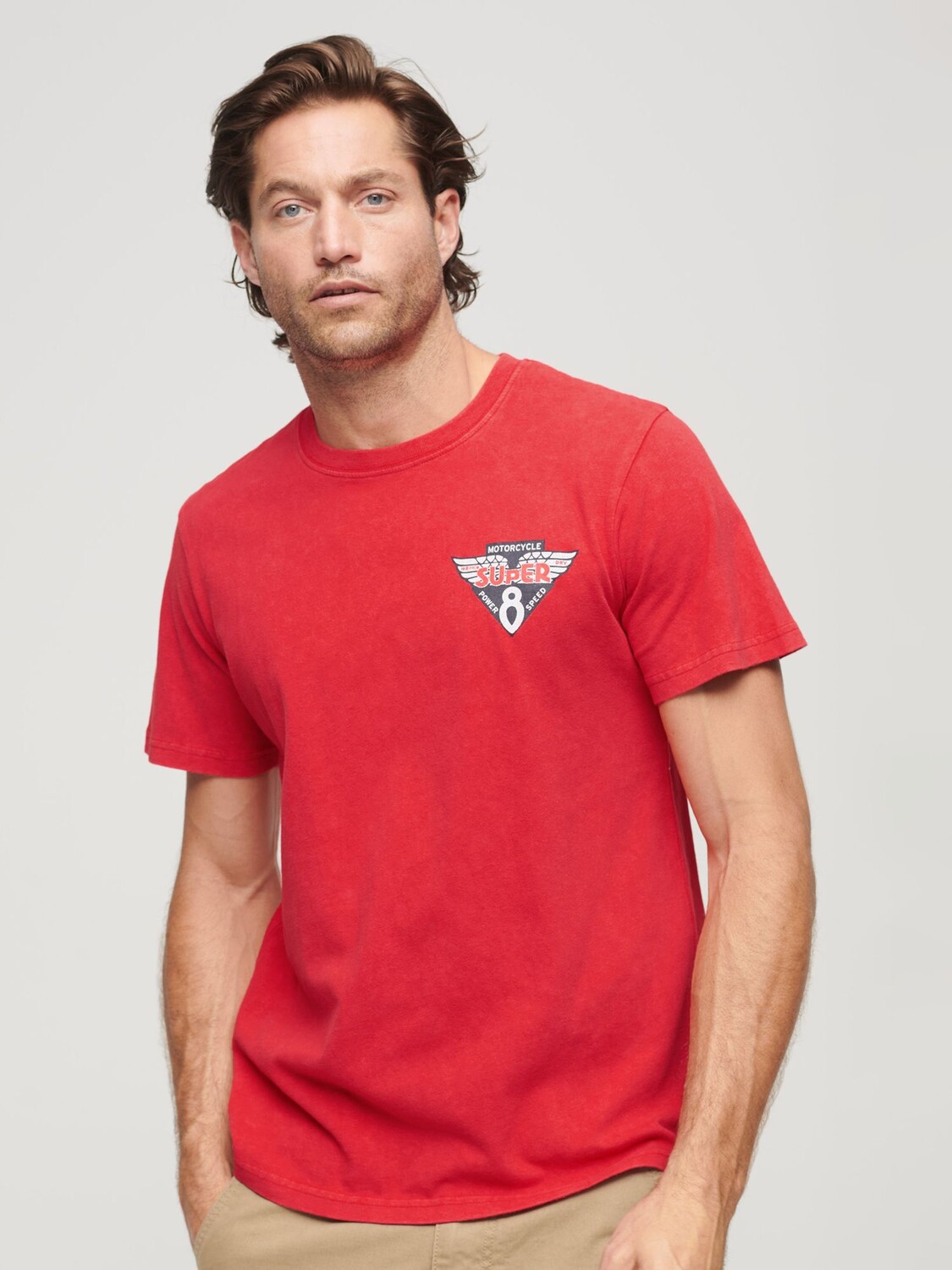 

Футболка с рисунком Superdry Vintage Americana, цвет Soda Pop Red