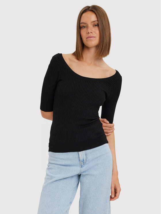 Узкая блузка Vero Moda, черный узкая блузка vero moda curve черный