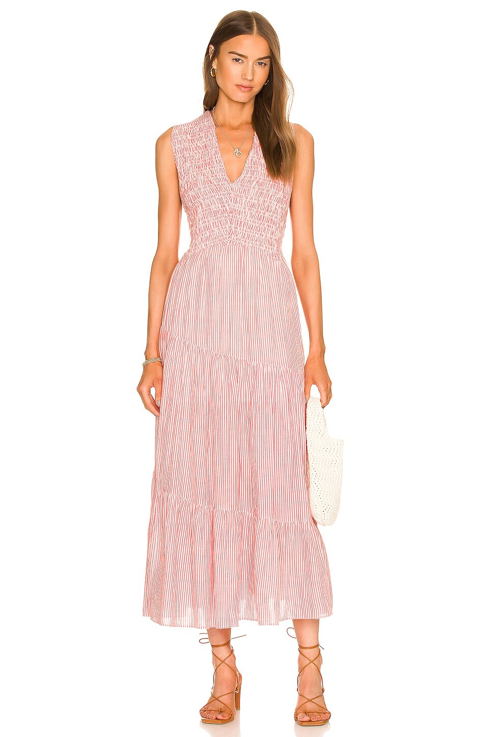

Платье макси Free People Juno, цвет Guava Combo