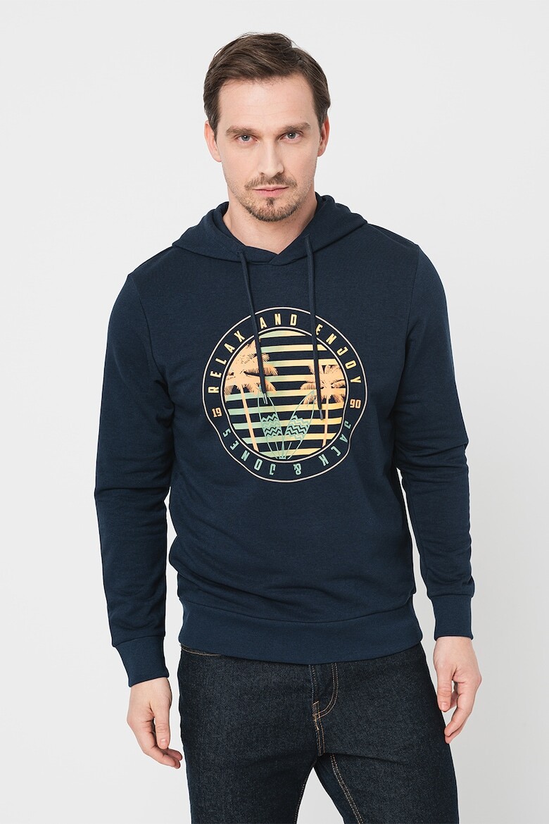

Толстовка с принтом Jack & Jones, синий