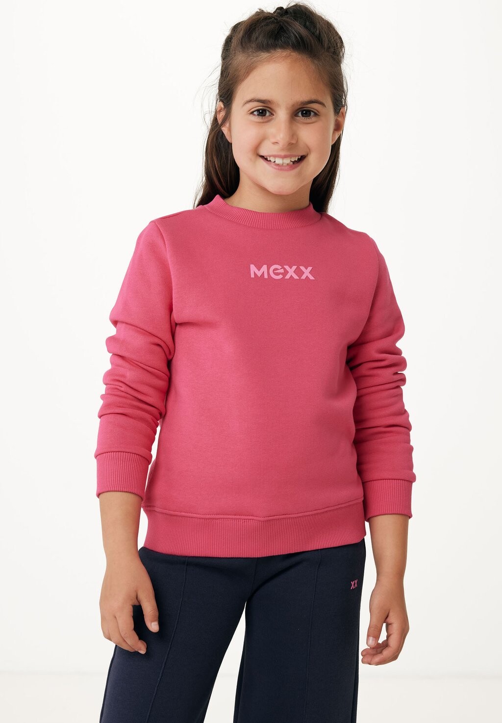 

Толстовка Basic Crew Neck With Chestprint Mexx, цвет warm pink