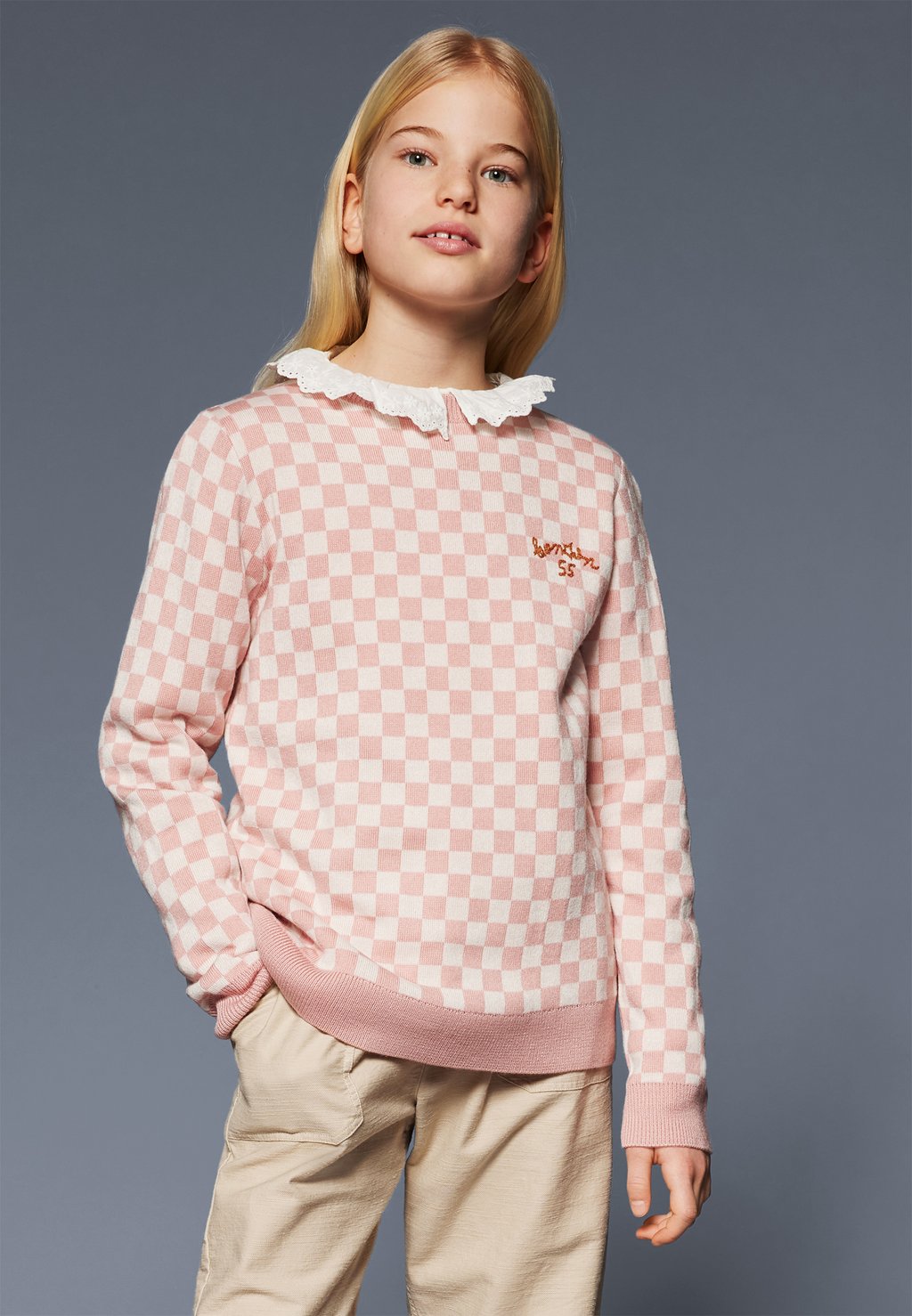 Вязаный свитер PULL UNISEX Bonton, цвет rose
