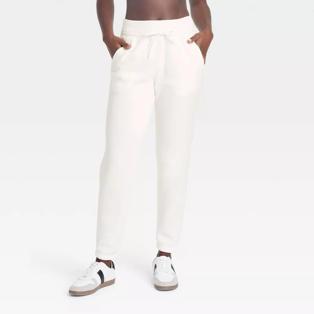 

Женские флисовые спортивные штаны Jogger High Rise - All In Motion, цвет Cream