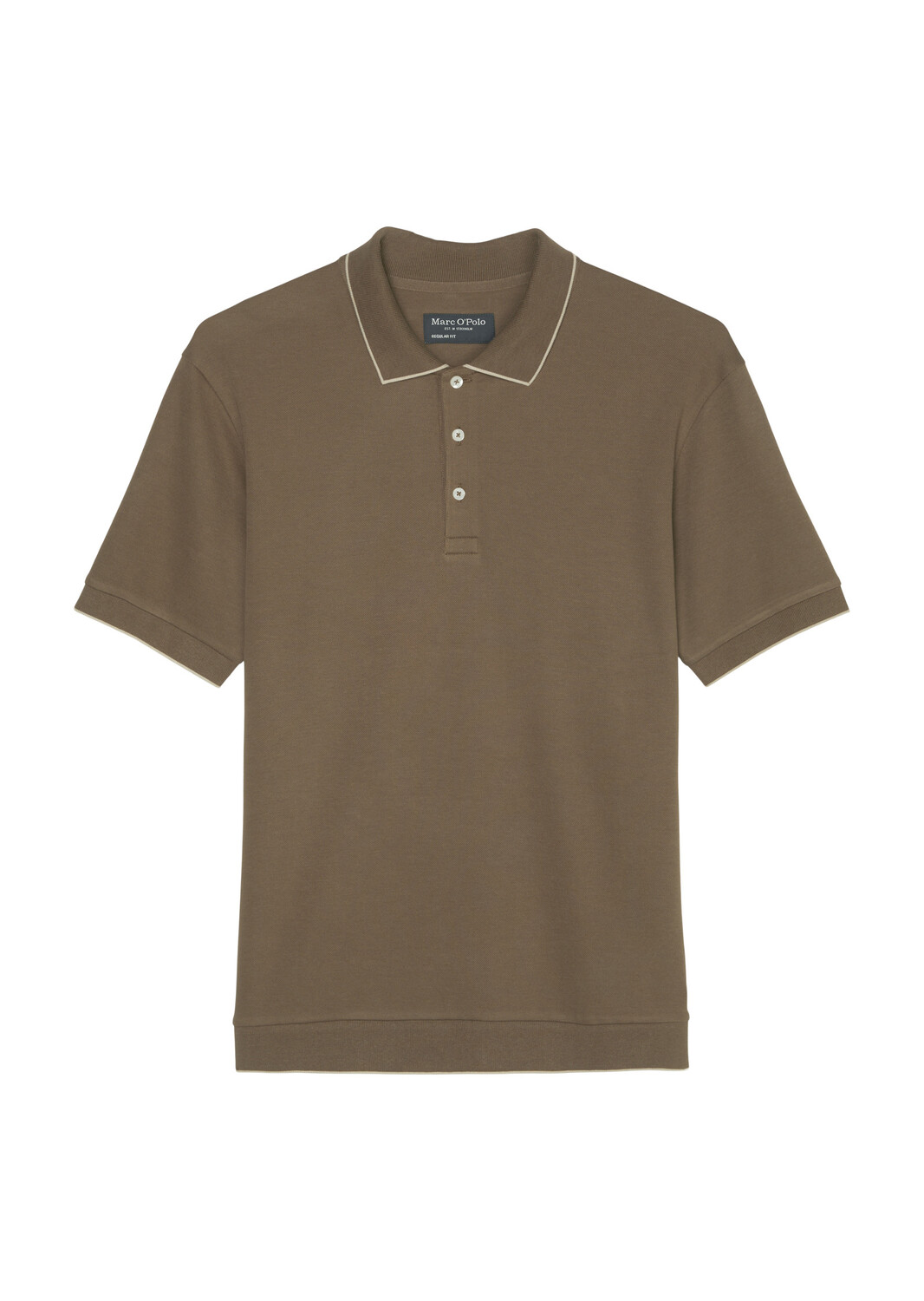 

Поло Marc O'Polo Jersey regular, цвет burnt ash