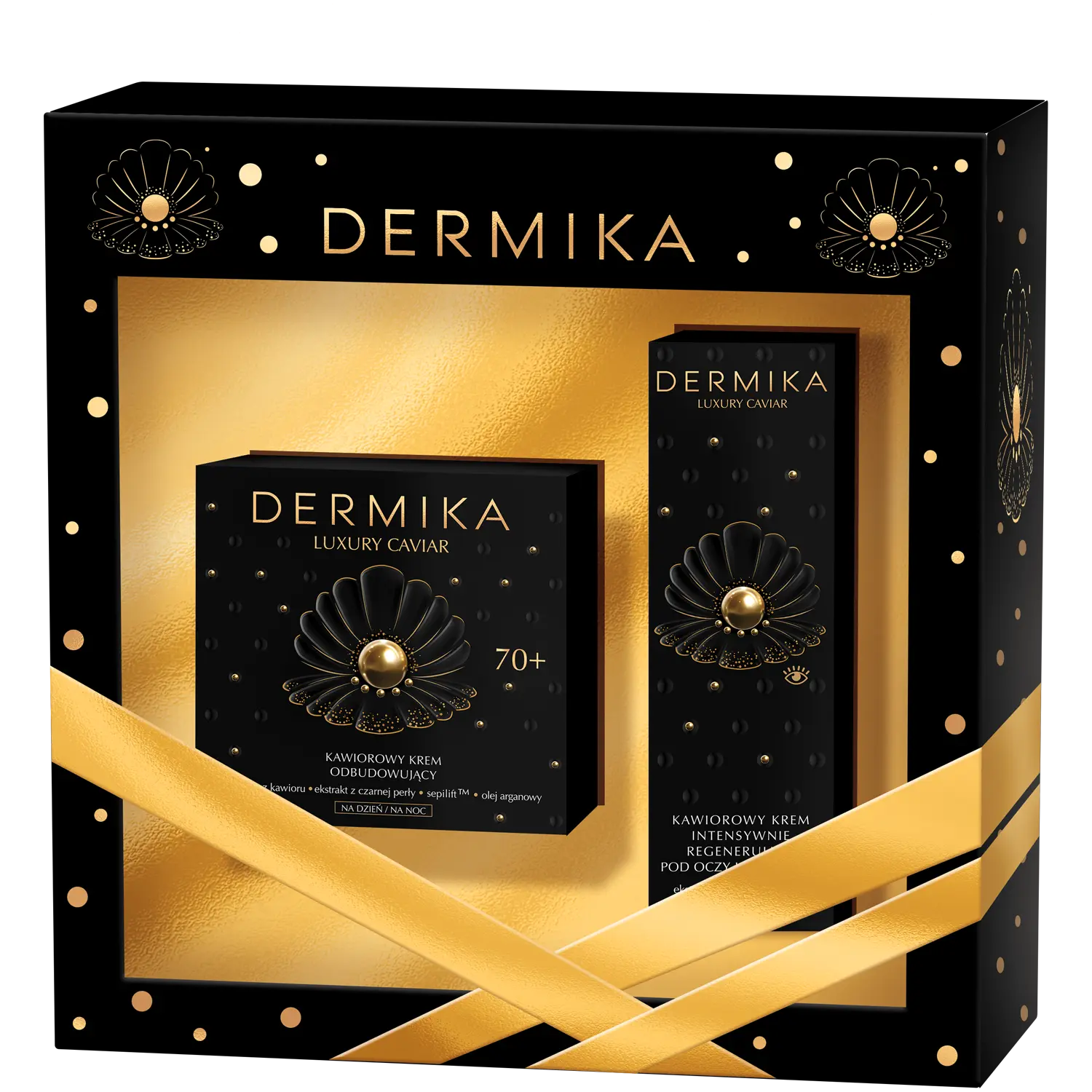 

Набор: крем для лица регенерирующий икра 70+ на день и ночь Dermika Lux Caviar, 15 мл