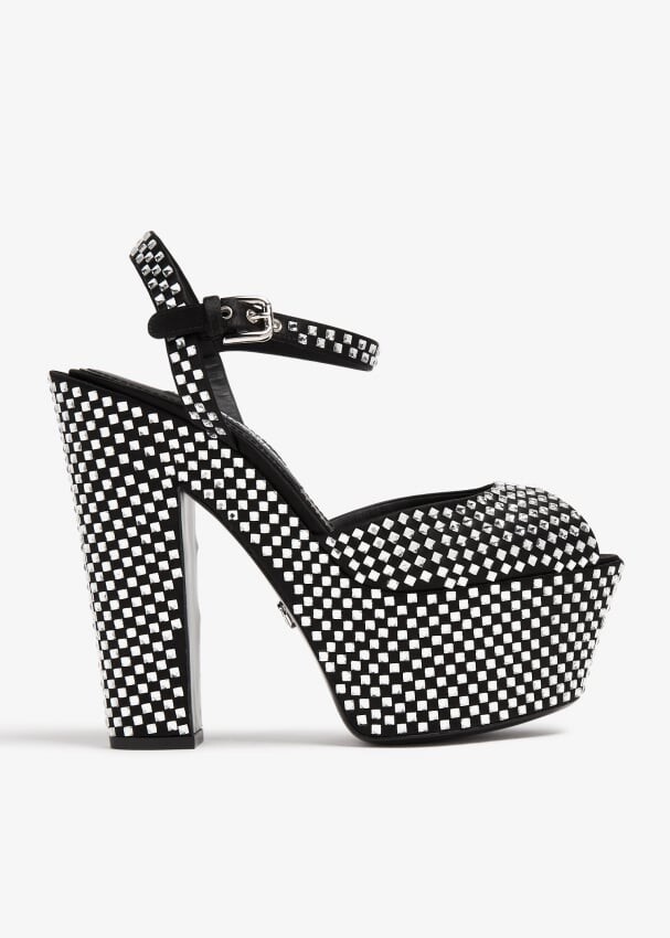 

Сандалии Dolce&Gabbana Crystal-Embellished Platform, черный