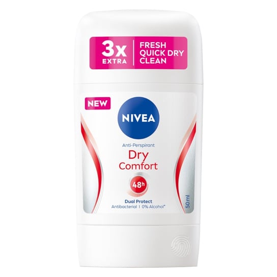 Стик-антиперспирант, 50 мл Nivea, Dry Comfort дезодорант антиперспирант стик nivea protection and comfort 50 мл