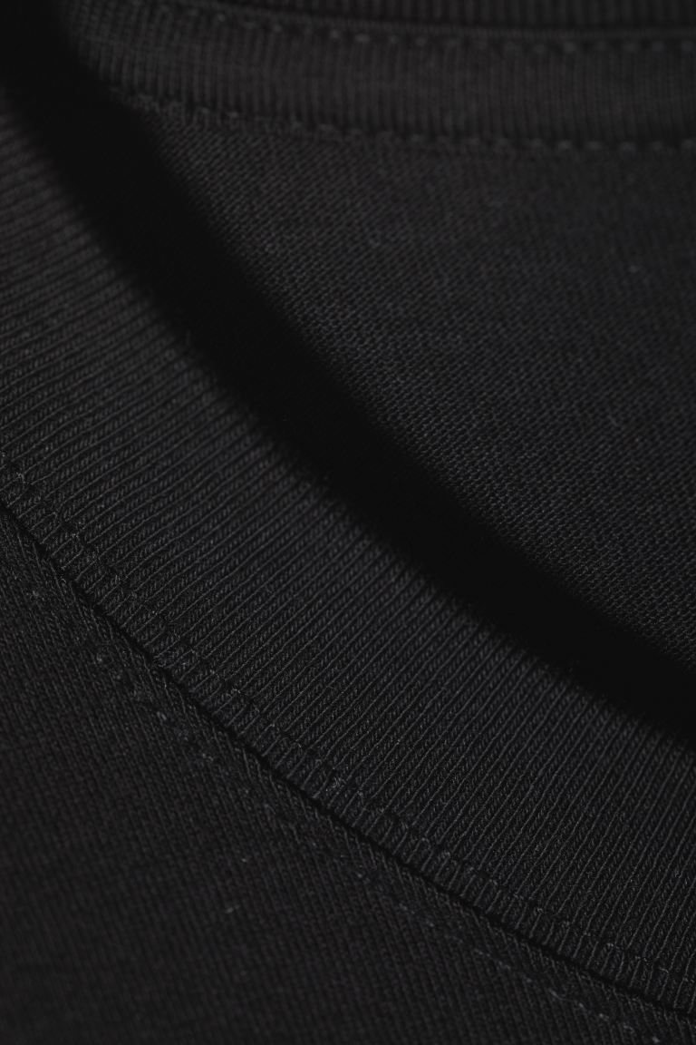 Стандартная футболка средней плотности H&M, черный