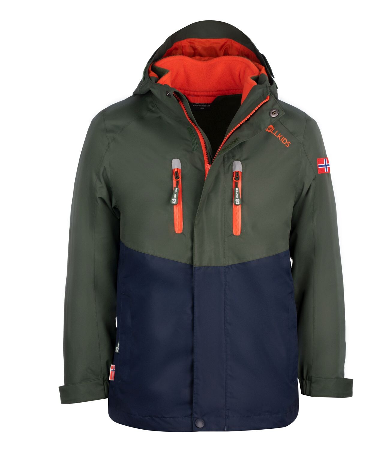 

Куртка Trollkids 3in1 Jacke Bryggen, цвет Waldgrün/Marineblau