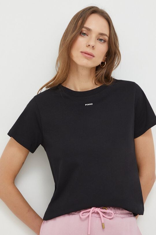 

Хлопковая футболка Pinko, черный