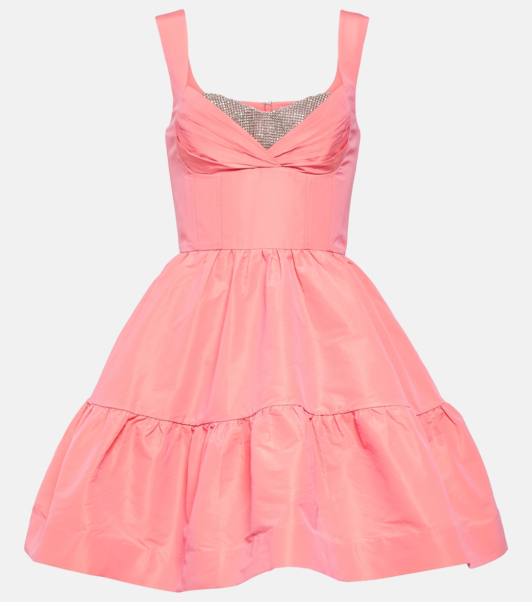 Мини-платье brydie из тафты, украшенное кристаллами Rebecca Vallance, розовый