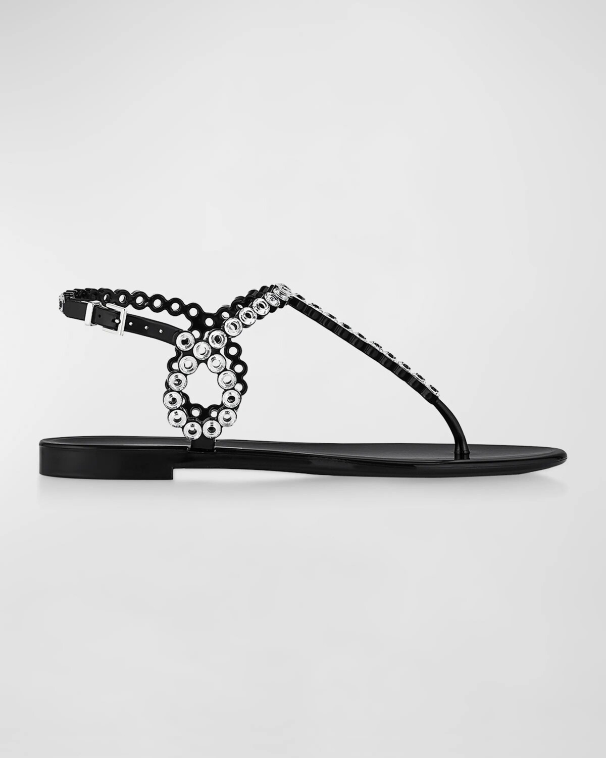 

Сандалии с ремешком на пятке Почти голые кристаллы Aquazzura, цвет Black