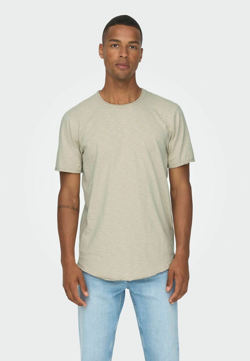 

Футболка базовая ONSBENNE LIFE Only & Sons, цвет light grey