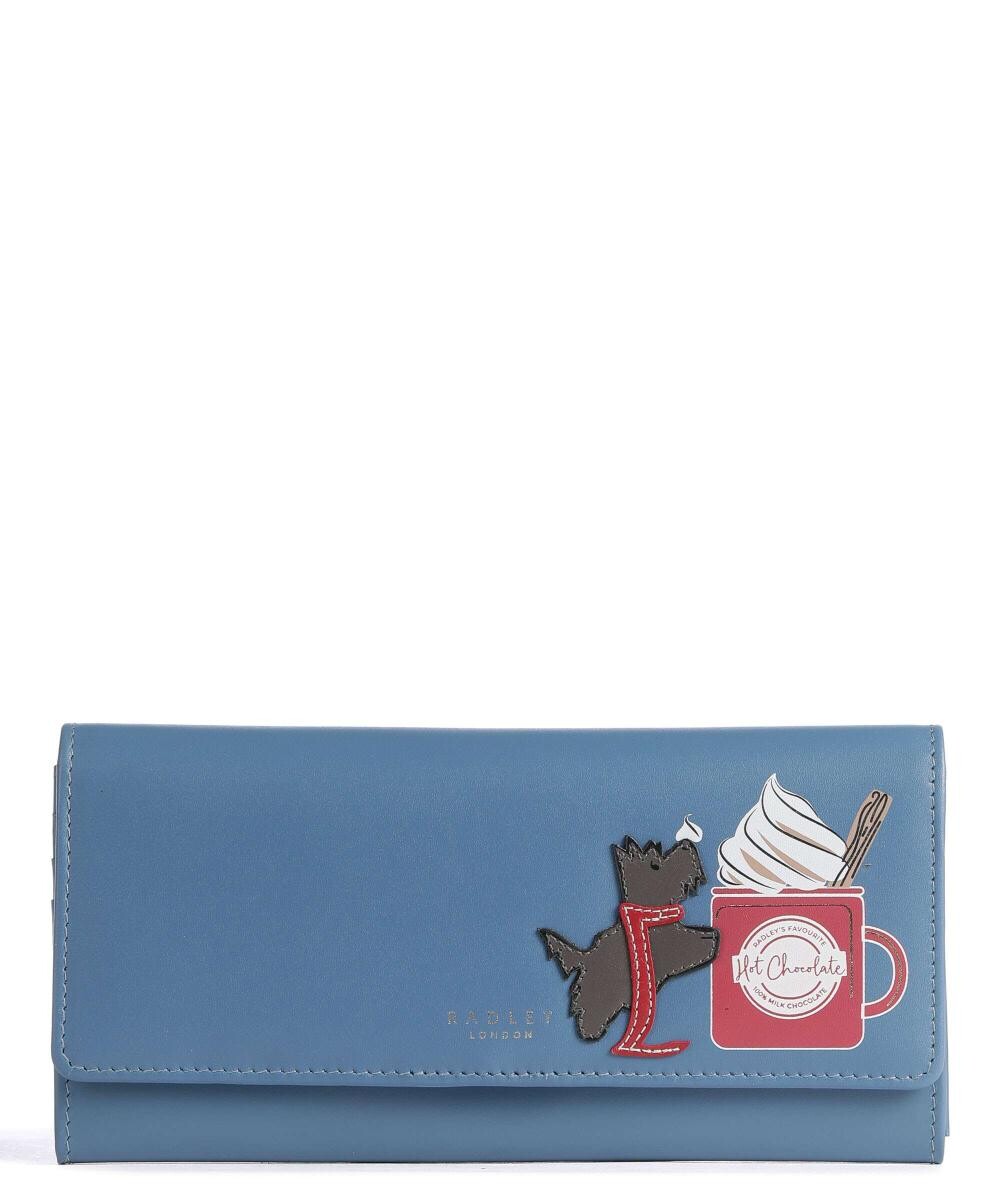 

Кошелек для горячего шоколада из гладкой яловой кожи. Radley London, синий