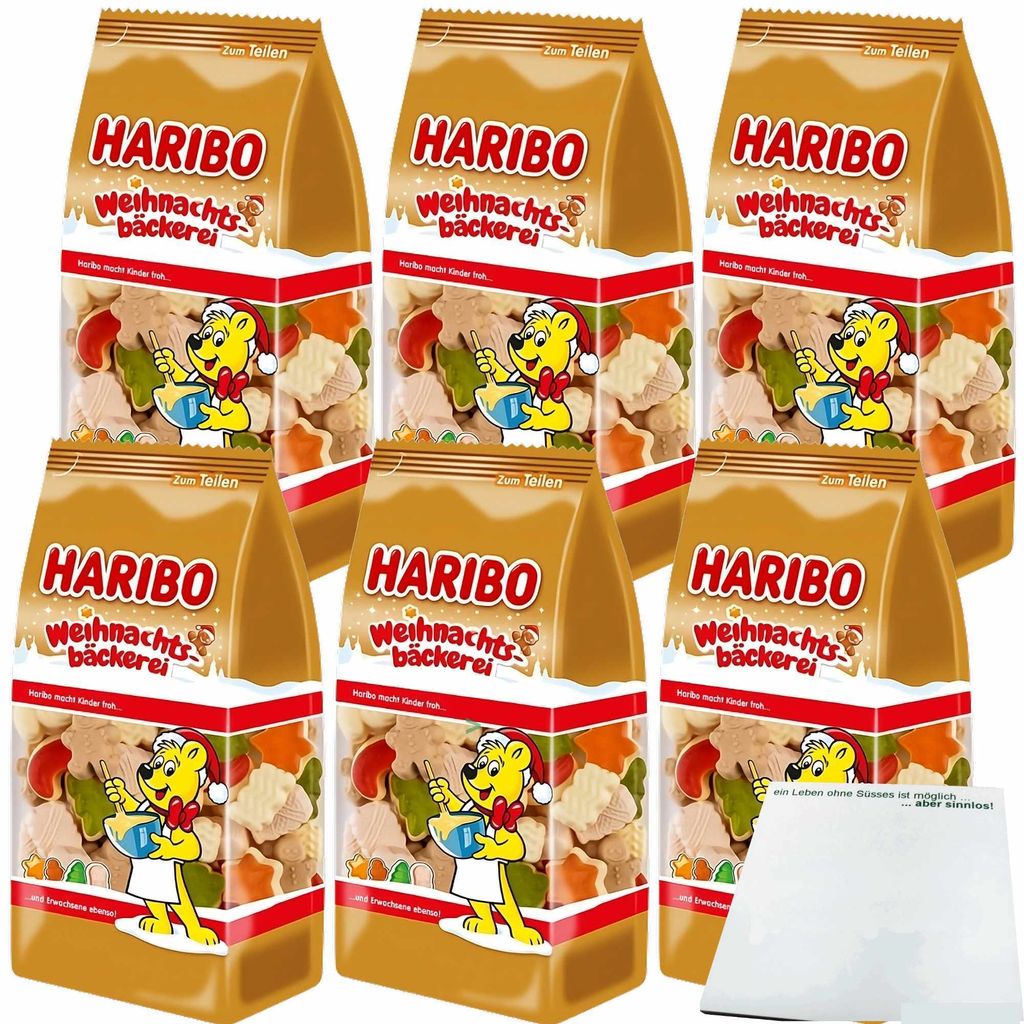 

Рождественская выпечка Haribo, упаковка 6 шт. (упаковка 6x250 г) + блок usy