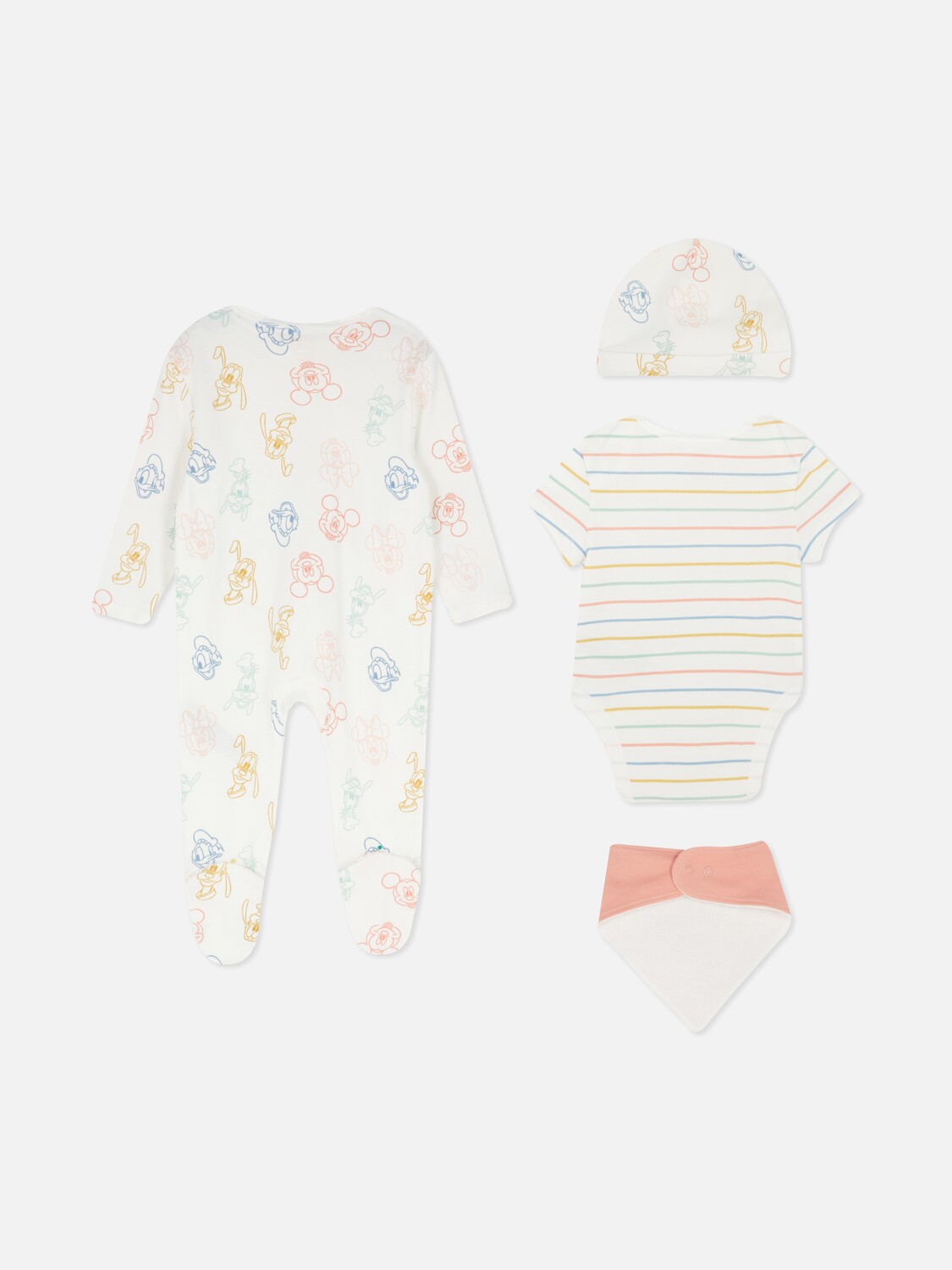 

Комплект из толстовки боди и леггинсов Disney Primark, разноцветный
