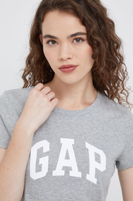 Хлопковая футболка Gap, серый