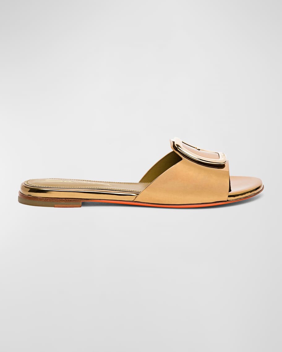 

Сандалии с абрикосовым шлепанцем Santoni