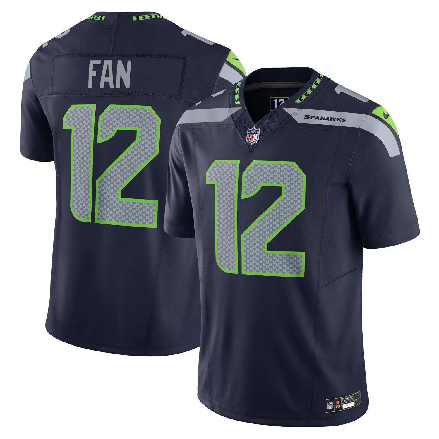 

Мужское джерси темно-синего цвета 12th Fan Seattle Seahawks Vapor FUSE Limited Nike