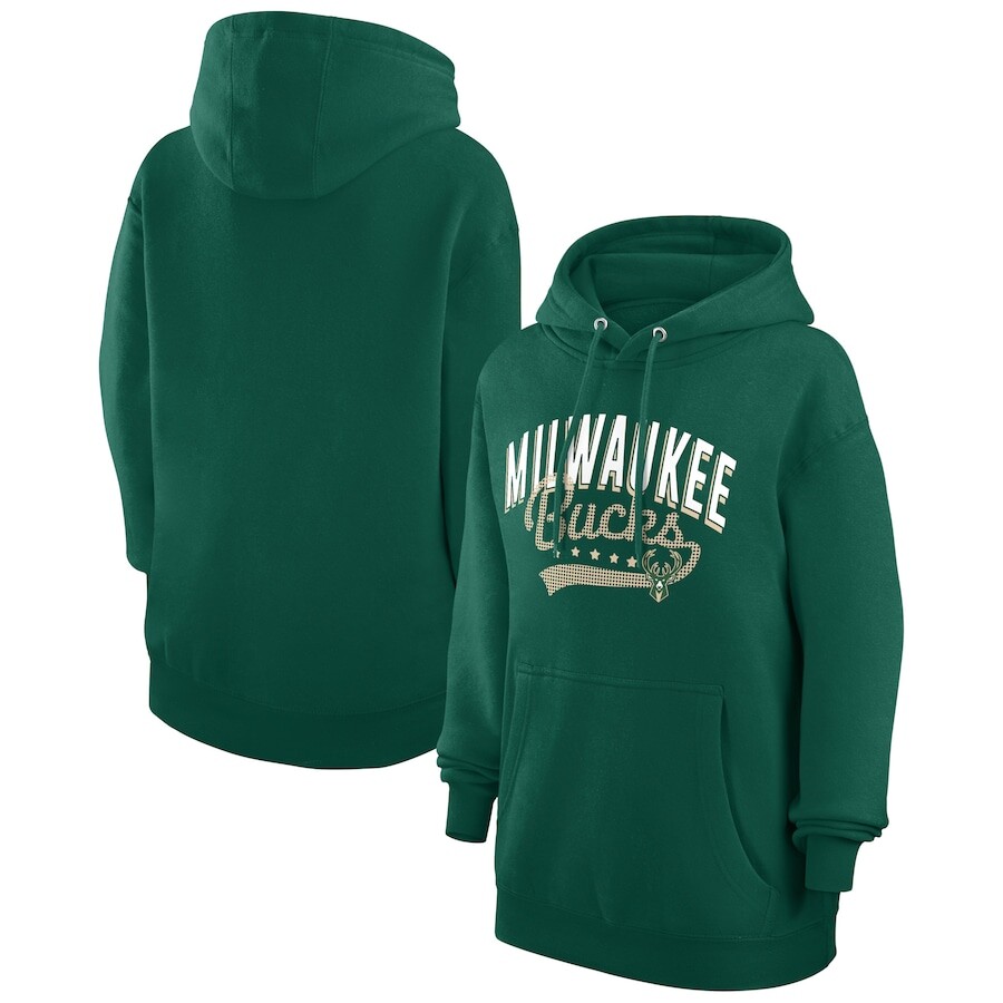 

Пуловер с капюшоном G-III 4Her by Carl Banks Milwaukee Bucks, зеленый