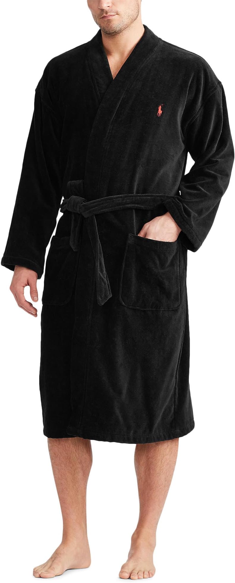 цена Халат Terry Velour Kimono Robe Polo Ralph Lauren, цвет Polo Black/RL2000 Red Pony Player