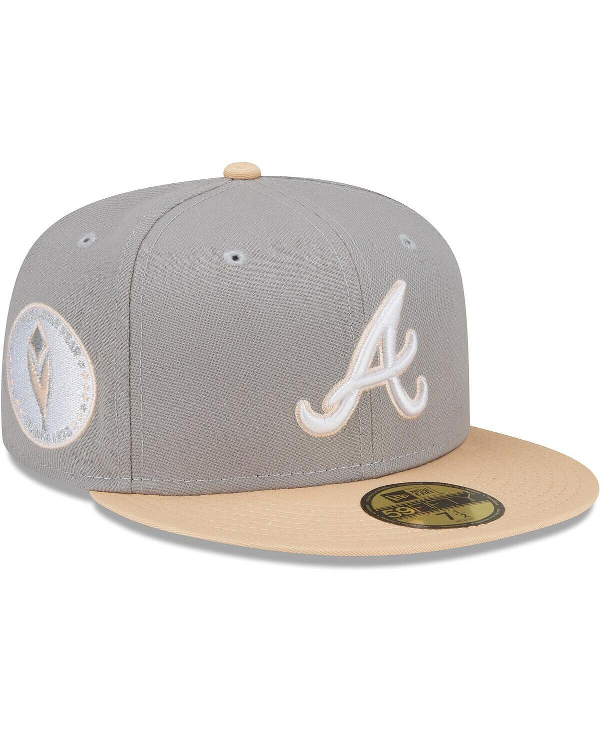 

Мужская серо-персиковая шляпа Atlanta Braves Purple Undervisor 59FIFTY New Era