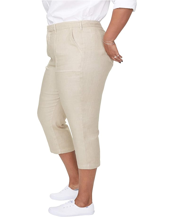 цена Джинсы Nydj Plus Size Utility Pants in Stretch Linen in Feather, цвет Feather