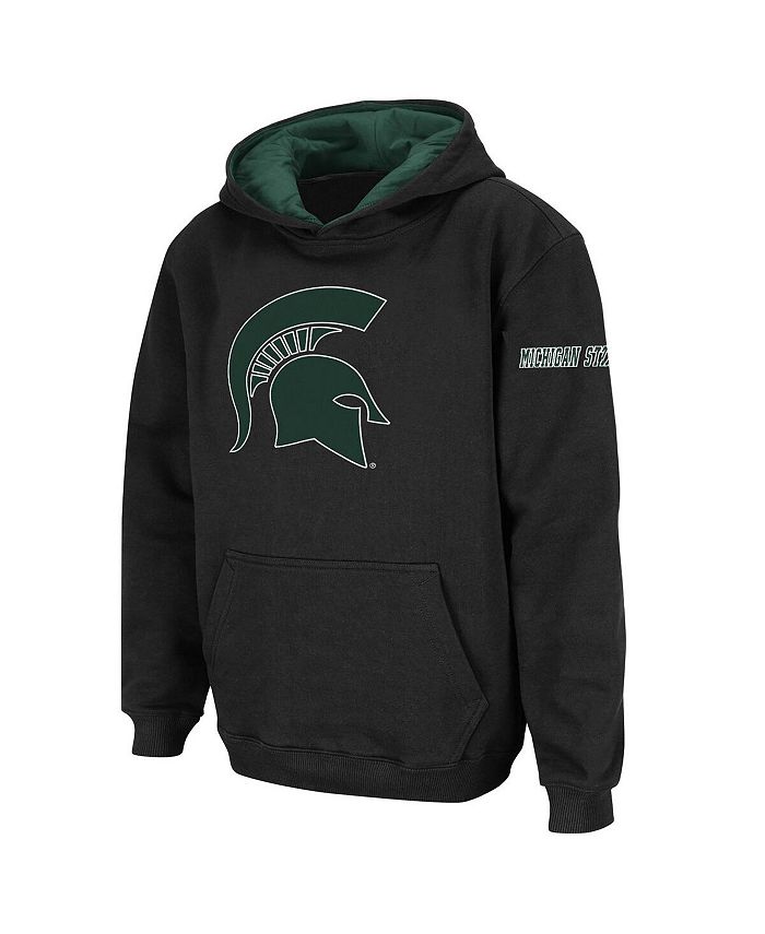 цена Черный пуловер с капюшоном и большим логотипом Big Boys Michigan State Spartans Stadium Athletic, черный