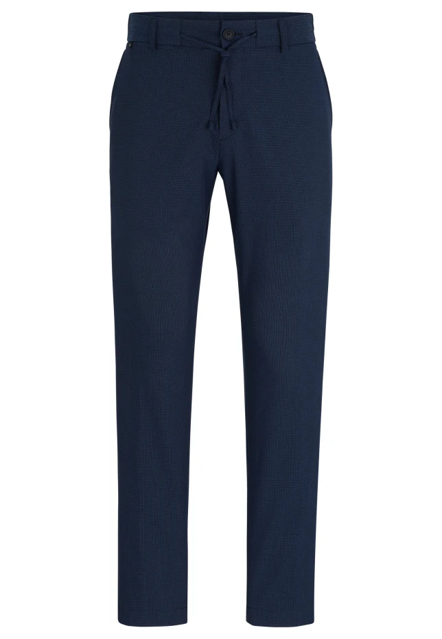 Деловые брюки p-genius-rdspk-242f приталенного кроя Boss, синий