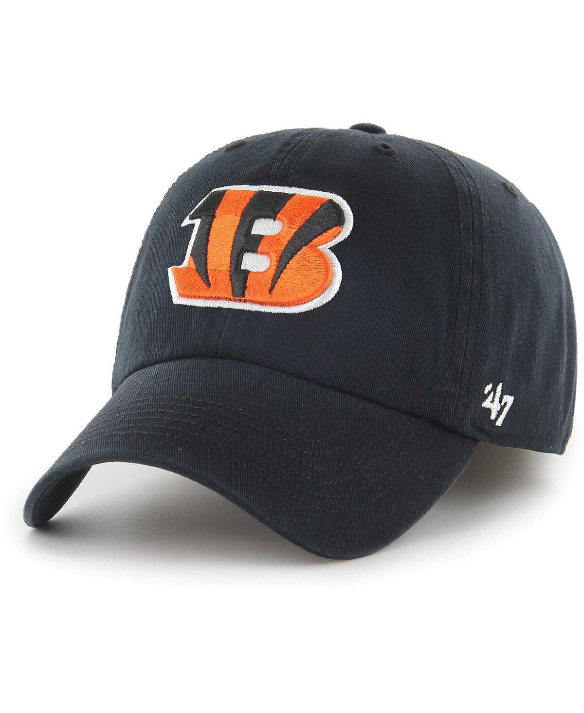 

Черная мужская приталенная шляпа с логотипом Cincinnati Bengals Franchise '47 Brand