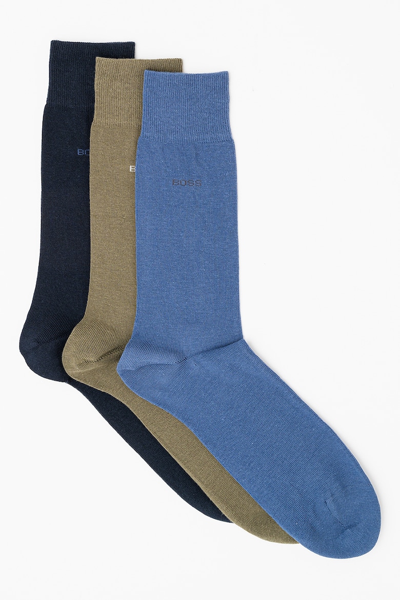 Длинные носки – 3 пары Boss, синий