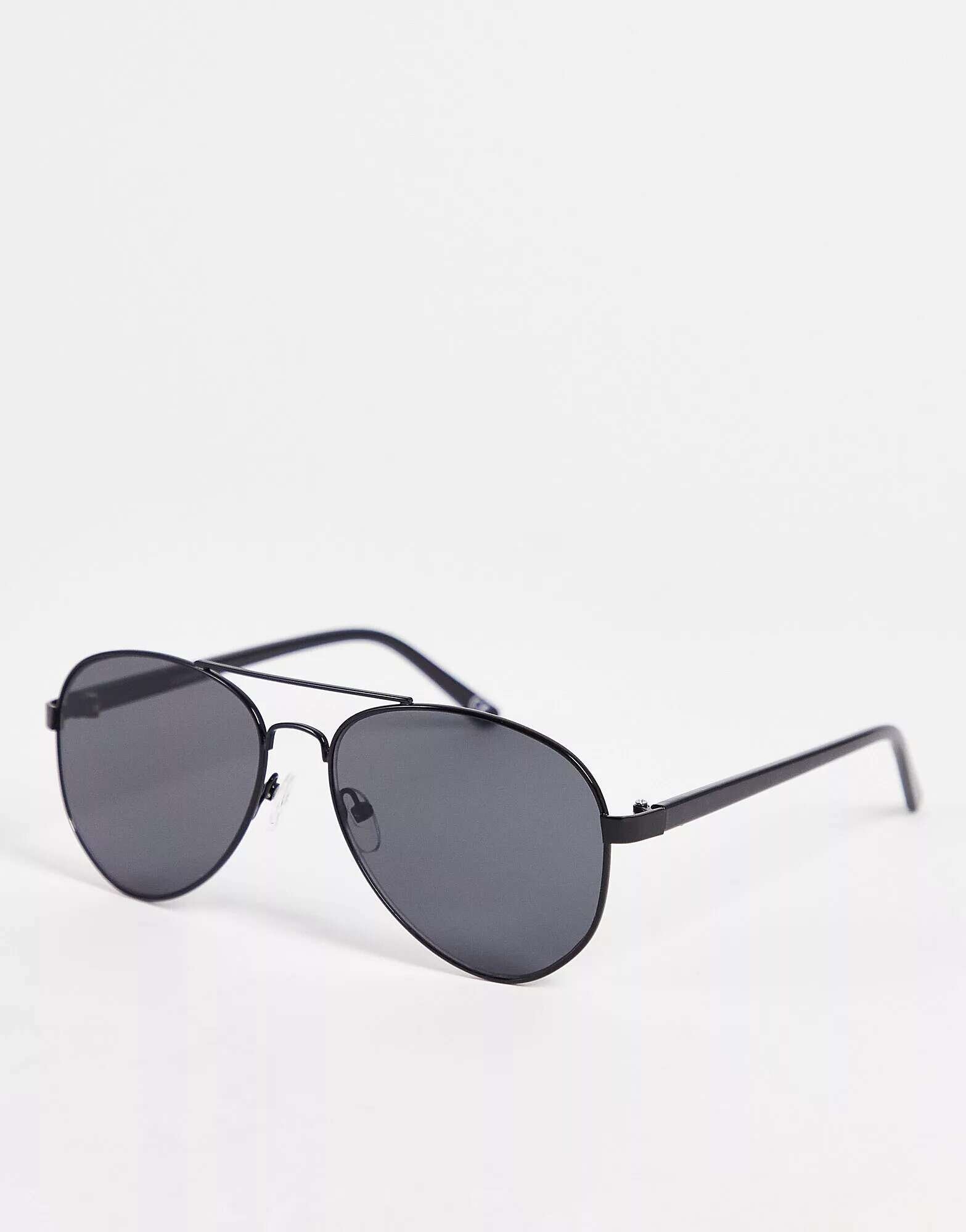 Черные солнцезащитные очки-авиаторы с дымчатыми линзами в стиле ретро ASOS очки modeka kickback gt солнцезащитные черный