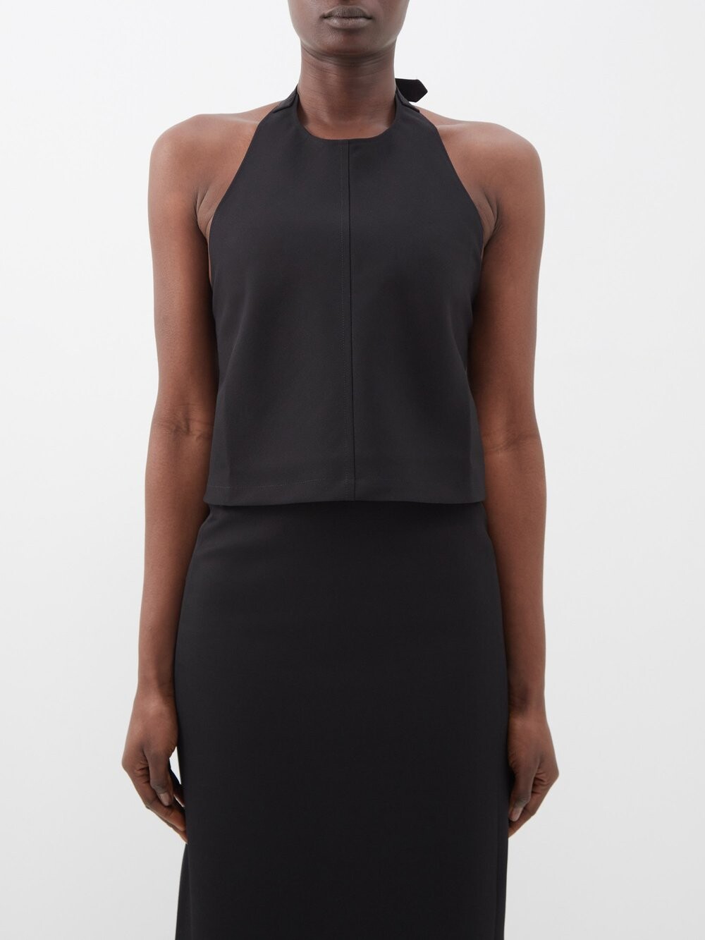 

Топ release 12 из натуральной шерсти с открытой спиной WARDROBE.NYC, черный