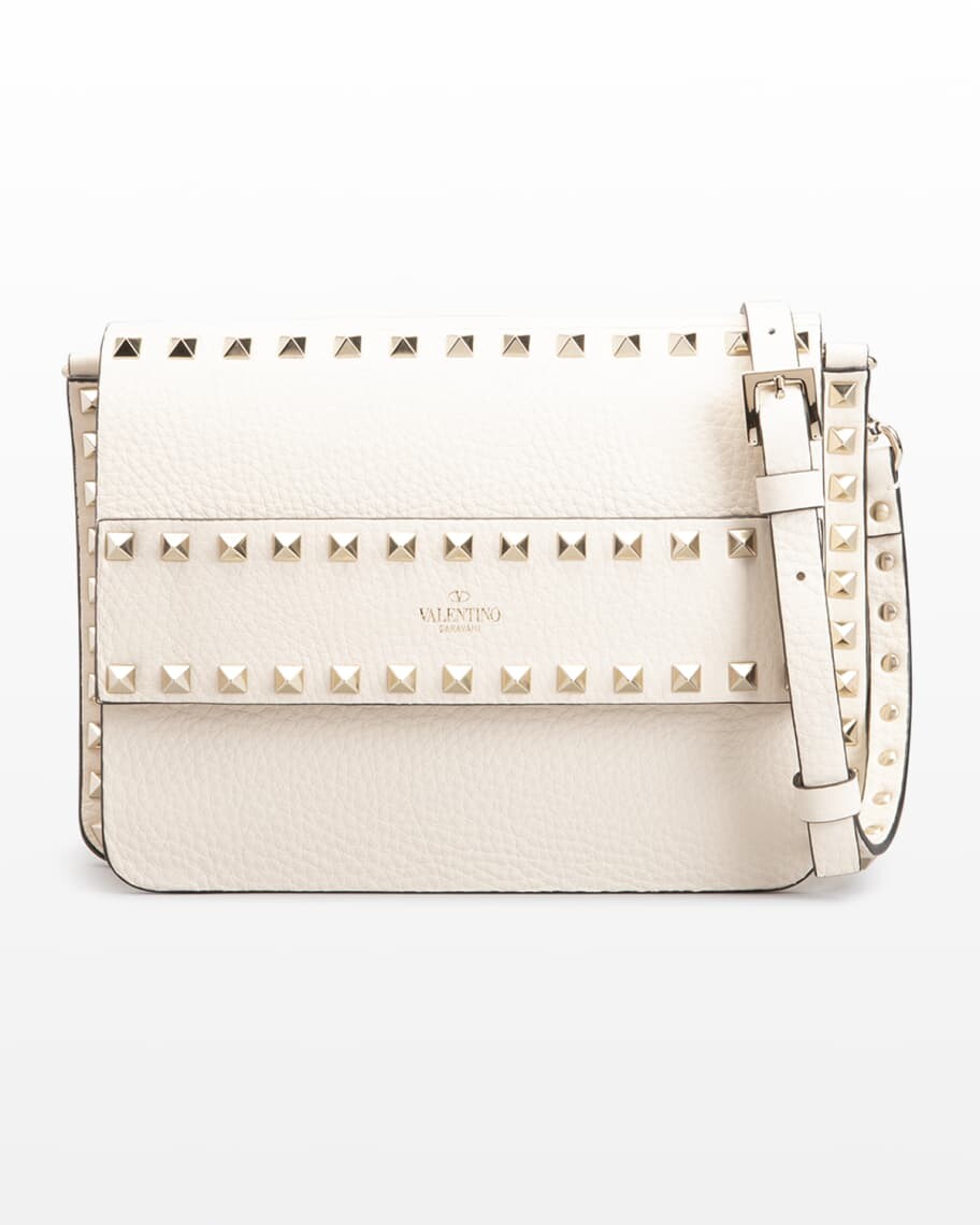 

Маленькая кожаная сумка через плечо Rockstud на плоской подошве Valentino Garavani
