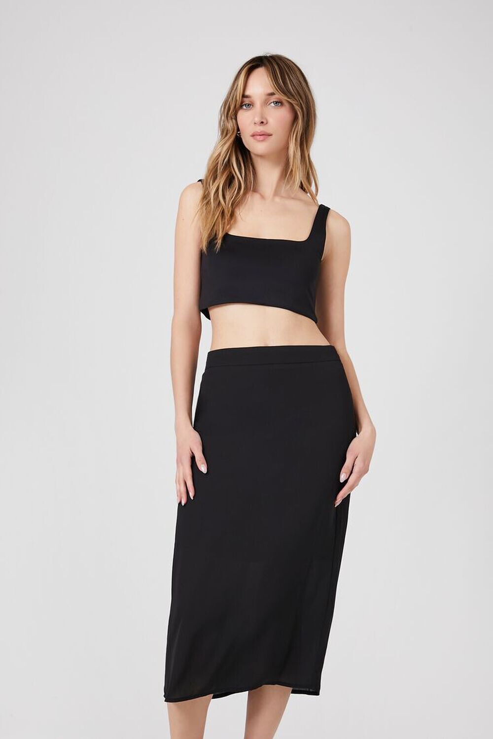 

Юбка-колонна миди Forever 21, черный