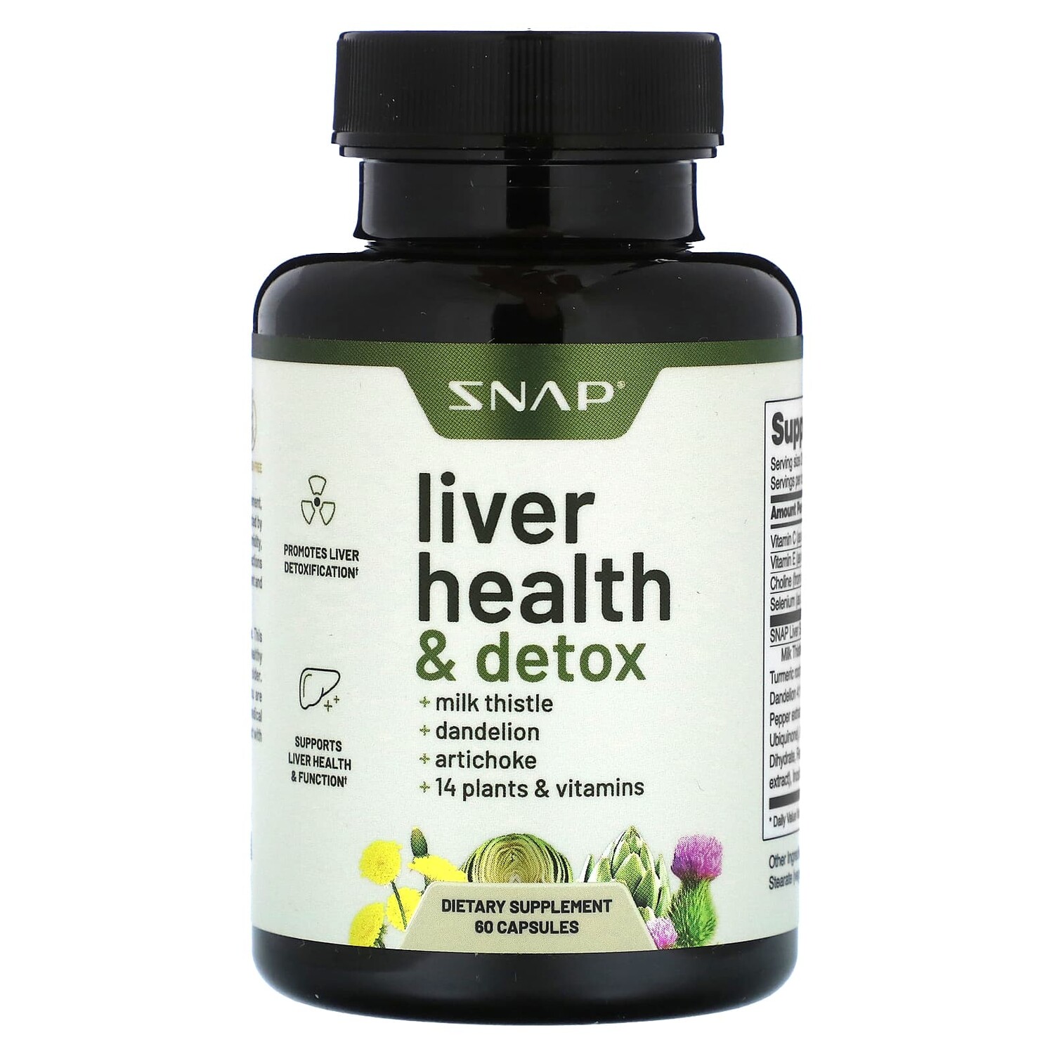 

Здоровье печени и детоксикация, 60 капсул, Snap Supplements