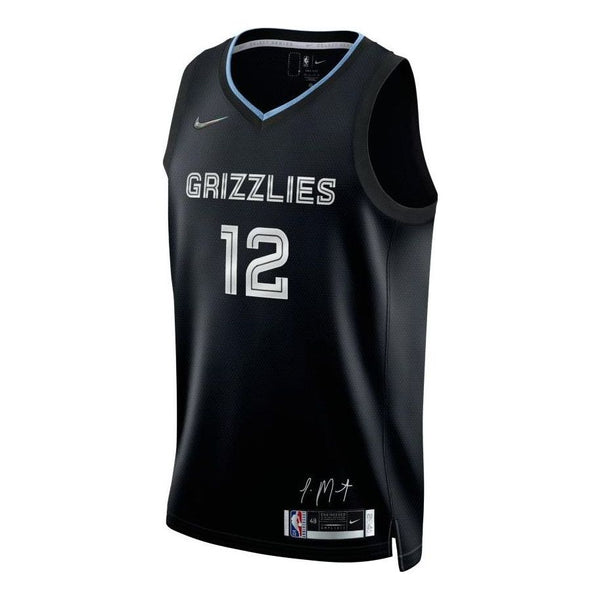 Майка Nike x NBA Memphis Grizzlies Icon Edition Jerseys 'Ja Morant 12', черный nba memphis grizzlies 12 ja morant men s basketball jerseys city edition authentic swingman jersey embroidered men s jerseys